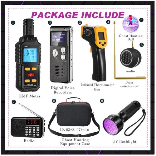 Ghost hunting kit with emf - with,